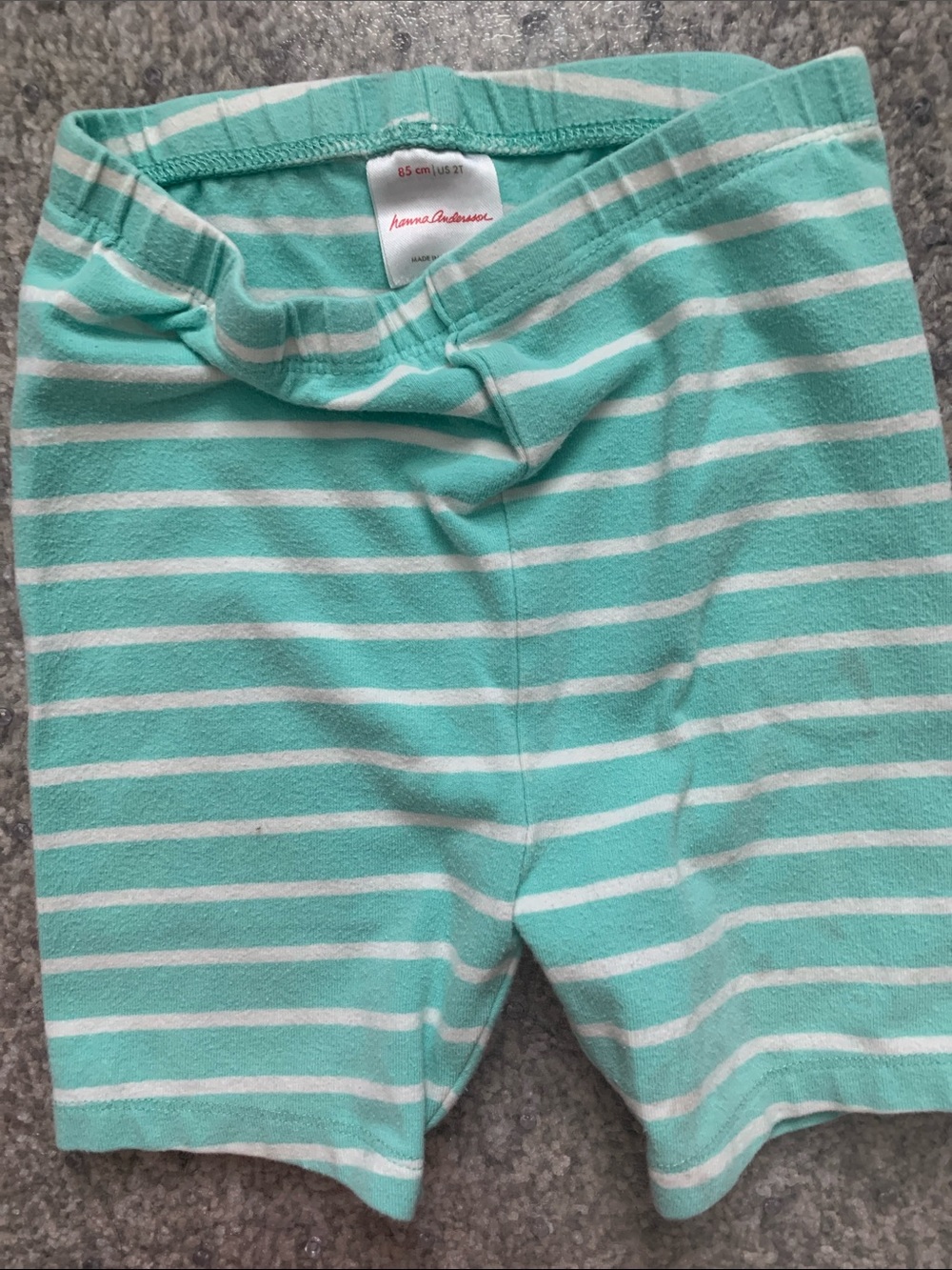 Hanna Andersson 2T bike shorts striped.